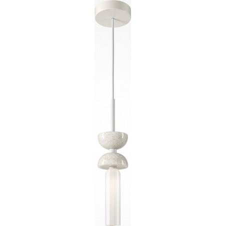Lampa wisząca Japandi Kyoto Maytoni | Biała, Marmur, LED