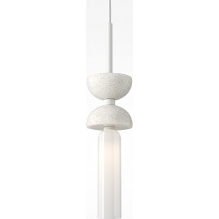 Lampa wisząca Japandi Kyoto Maytoni | Biała, Marmur, LED