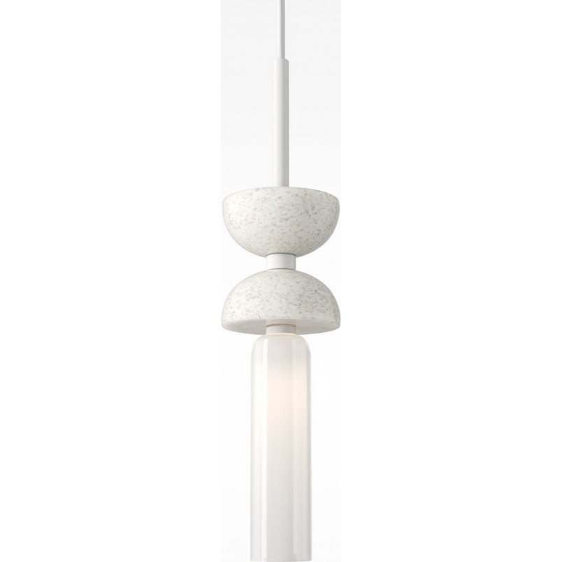 Lampa wisząca Japandi Kyoto Maytoni | Biała, Marmur, LED