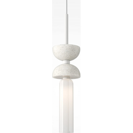 Lampa wisząca Japandi Kyoto Maytoni | Biała, Marmur, LED
