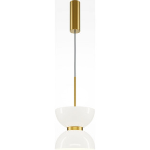 Lampa wisząca Japandi Kyoto Maytoni | Biało-złota, LED 22cm