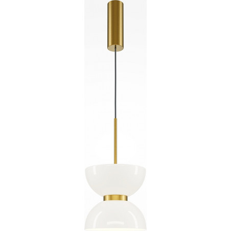 Lampa wisząca Japandi Kyoto Maytoni | Biało-złota, LED 22cm