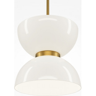 Lampa wisząca Japandi Kyoto Maytoni | Biało-złota, LED 22cm