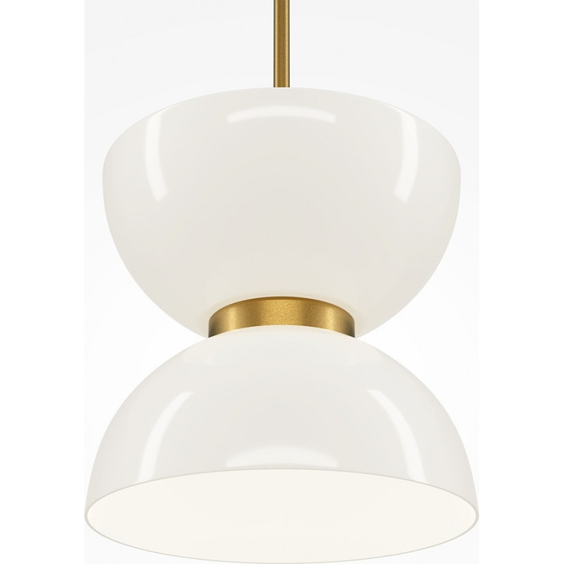 Lampa wisząca Japandi Kyoto Maytoni | Biało-złota, LED 22cm