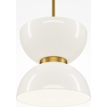 Lampa wisząca Japandi Kyoto Maytoni | Biało-złota, LED 22cm