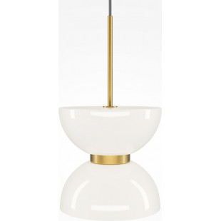 Lampa wisząca Japandi Kyoto Maytoni | Biało-złota, LED 22cm