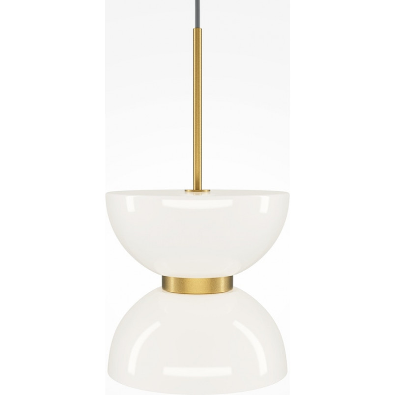 Lampa wisząca Japandi Kyoto Maytoni | Biało-złota, LED 22cm