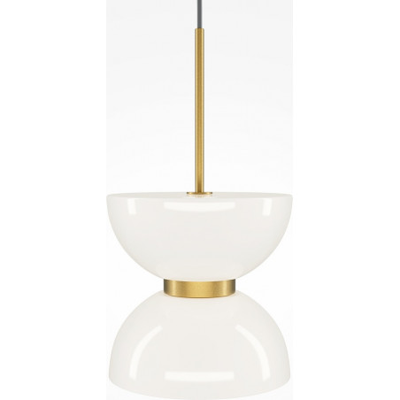 Lampa wisząca Japandi Kyoto Maytoni | Biało-złota, LED 22cm
