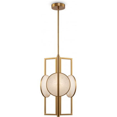 Lampa wisząca vintage Marmo - Maytoni | Mosiądz, Alabaster