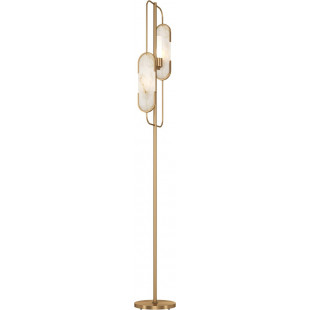 Lampa podłogowa vintage Marmo alabaster / mosiądz Maytoni