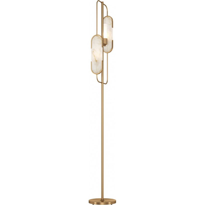 Lampa podłogowa vintage Marmo Maytoni - Mosiądz, Alabaster
