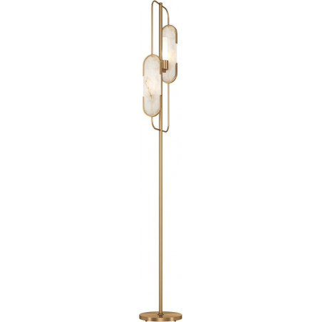 Lampa podłogowa vintage Marmo Maytoni - Mosiądz, Alabaster