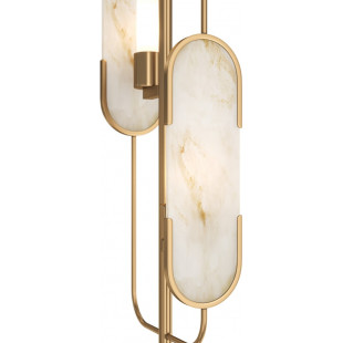 Lampa podłogowa vintage Marmo Maytoni - Mosiądz, Alabaster
