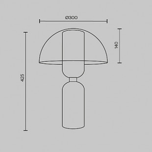 Lampa stołowa Memory Maytoni - Elegancki design, szklany klosz