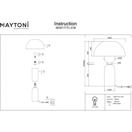 Lampa stołowa Memory Maytoni - Elegancki design, szklany klosz