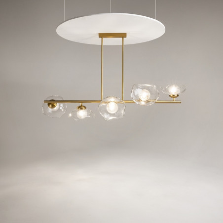 Lampa wisząca Miracle Maytoni | Szkło, Mosiądz, 110cm