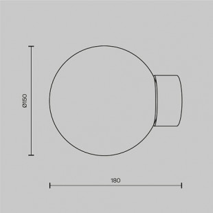 Kinkiet szklany kula biało-złoty Maytoni | Basic Form 15cm