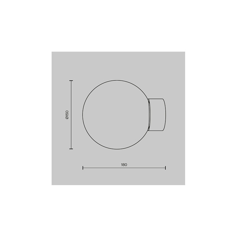 Kinkiet szklany kula biało-złoty Maytoni | Basic Form 15cm