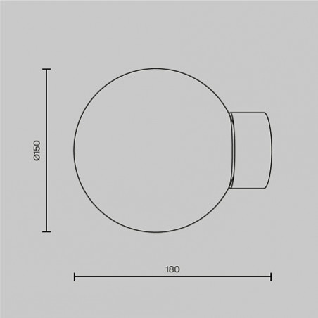 Kinkiet szklany kula biało-złoty Maytoni | Basic Form 15cm
