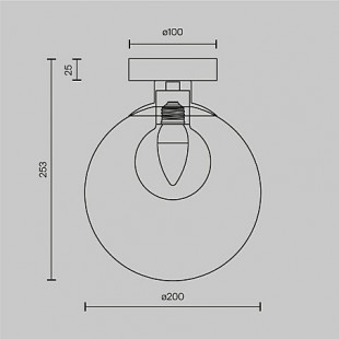 Kinkiet szklany kula Maytoni Basic Form | Elegancki design