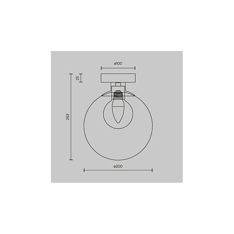 Kinkiet szklany kula Maytoni Basic Form | Elegancki design
