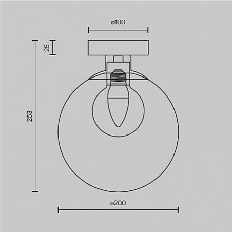 Kinkiet szklany kula Maytoni Basic Form | Elegancki design