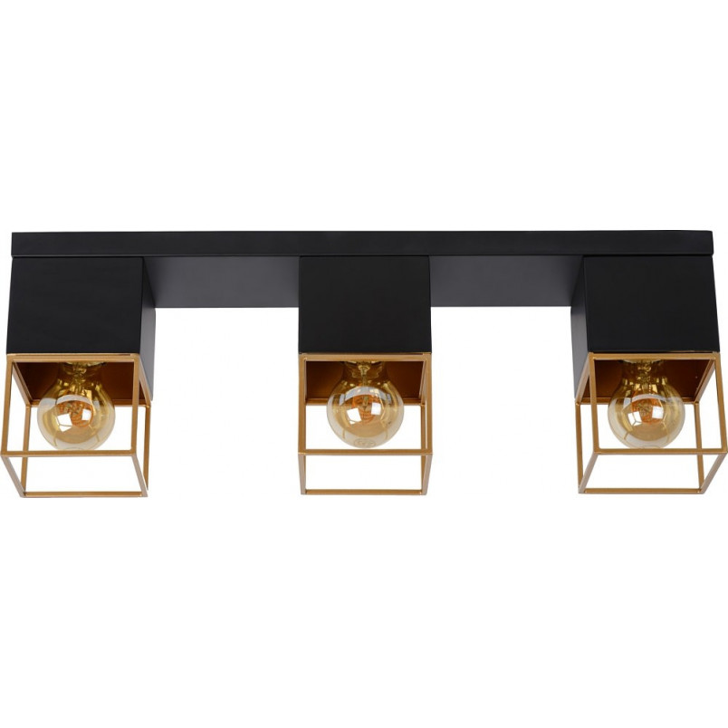 Plafon Loft Czarny/Złoty Rixt III 54cm - Lucide | Kup Teraz!
