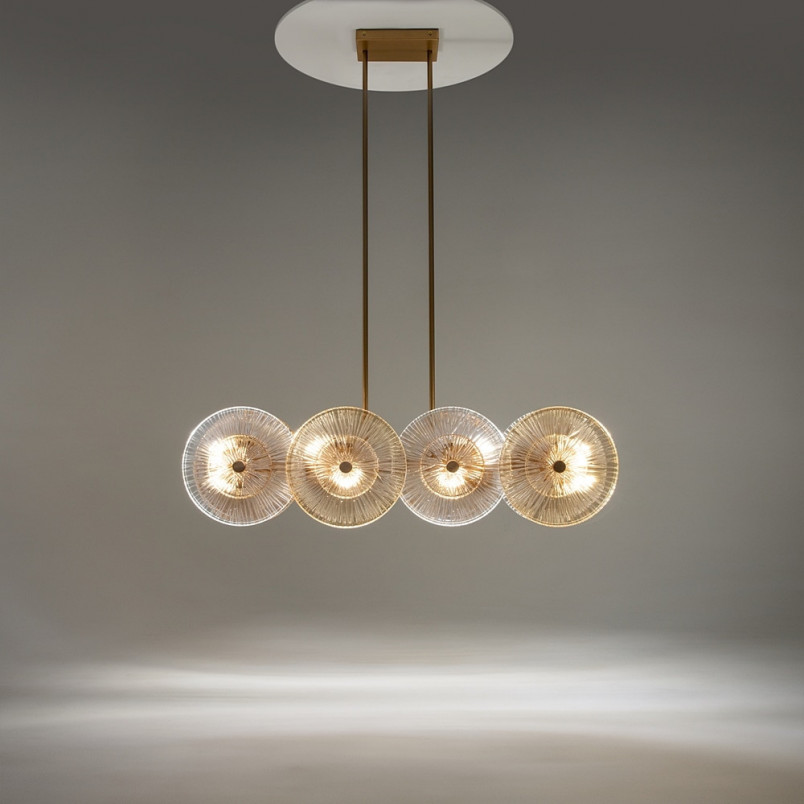 Lampa wisząca Aster Maytoni - Szkło, Złoto, Art Deco