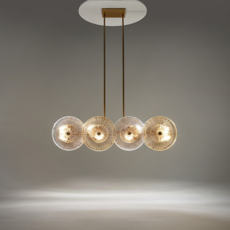 Lampa wisząca Aster Maytoni - Szkło, Złoto, Art Deco