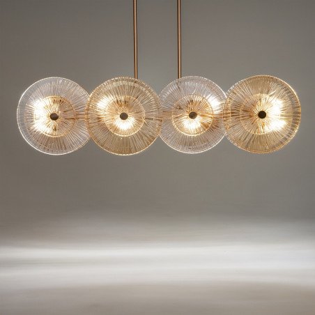 Lampa wisząca Aster Maytoni - Szkło, Złoto, Art Deco
