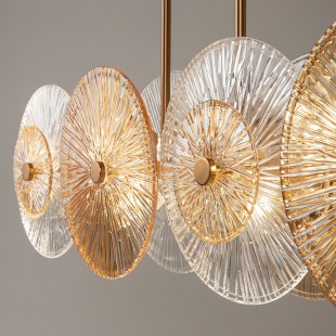 Lampa wisząca Aster Maytoni - Szkło, Złoto, Art Deco