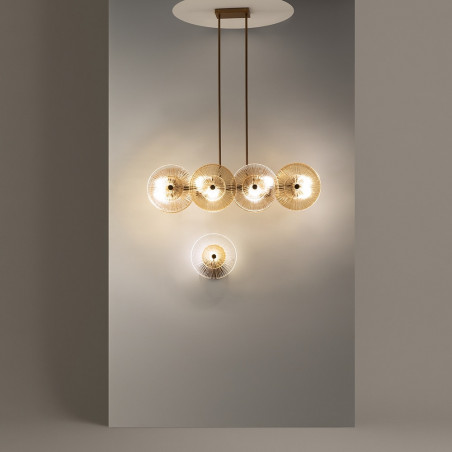 Lampa wisząca Aster Maytoni - Szkło, Złoto, Art Deco