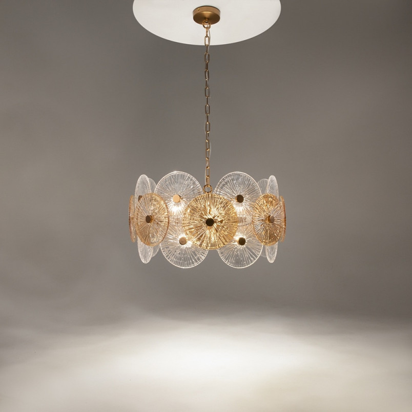 Lampa wisząca Aster - Maytoni | Art Deco, szkło, złoto