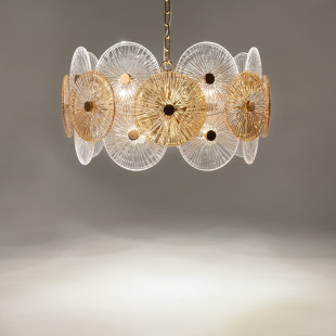 Lampa wisząca Aster - Maytoni | Art Deco, szkło, złoto
