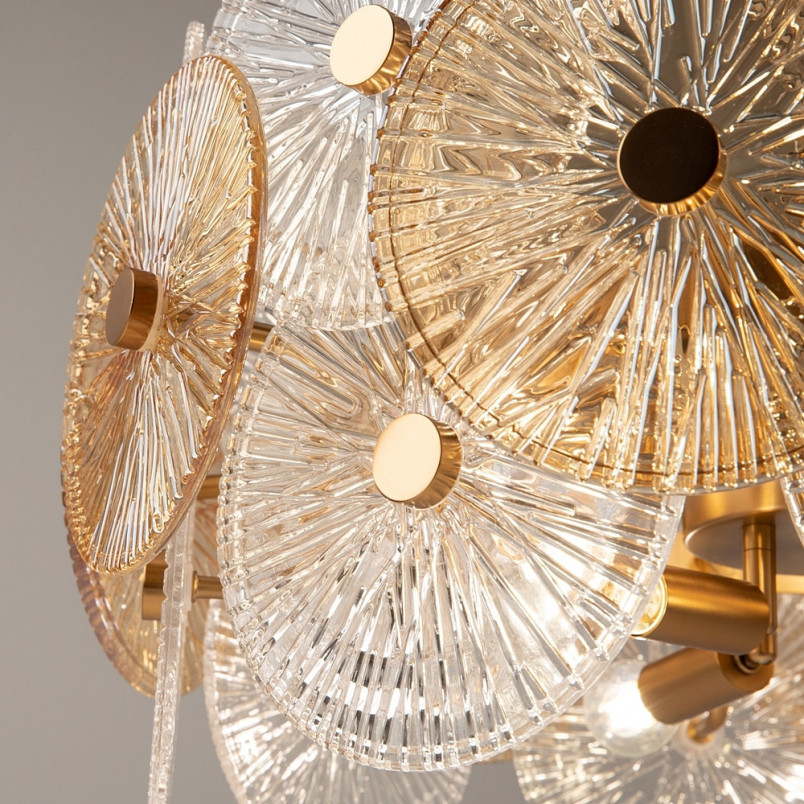 Lampa wisząca Aster - Maytoni | Art Deco, szkło, złoto