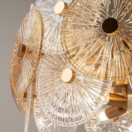 Lampa wisząca Aster - Maytoni | Art Deco, szkło, złoto