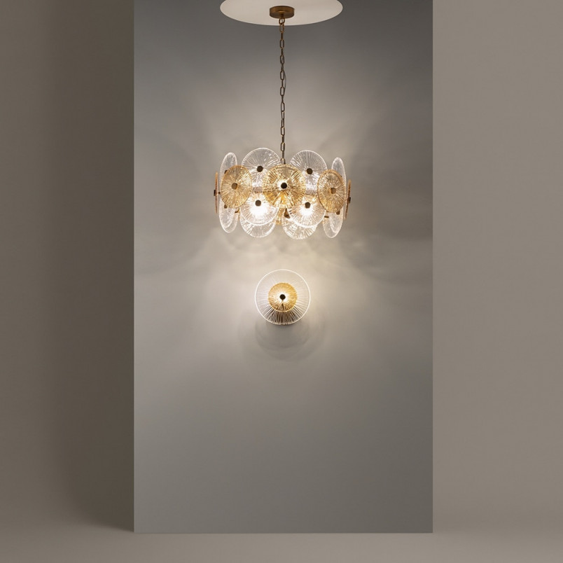 Lampa wisząca Aster - Maytoni | Art Deco, szkło, złoto