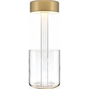 Lampa stołowa AI Collaboration Maytoni | Złota, LED, USB