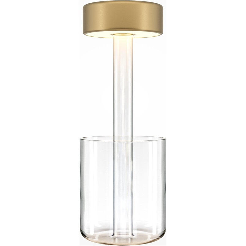 Lampa stołowa AI Collaboration Maytoni | Złota, LED, USB