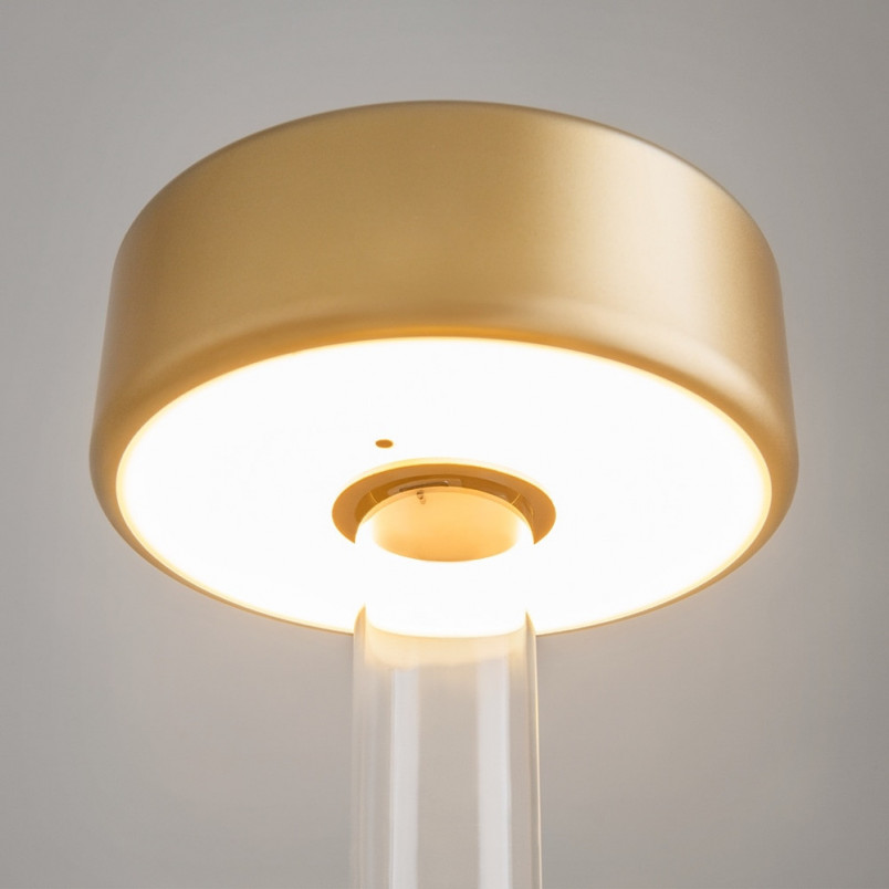 Lampa stołowa AI Collaboration Maytoni | Złota, LED, USB