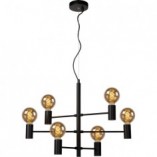 Lampa Loft Lucide Leanne VI - Czarna, 6 Żarówek | Sklep z Lampami