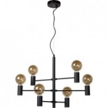 Lampa Loft Lucide Leanne VI - Czarna, 6 Żarówek | Sklep z Lampami