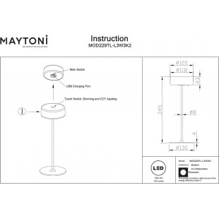 Lampa stołowa LED Maytoni AI Collaboration - Nowoczesny Design