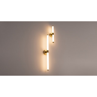 Kinkiet pionowy Axis LED biało-mosiężny Maytoni - Nowoczesne oświetlenie