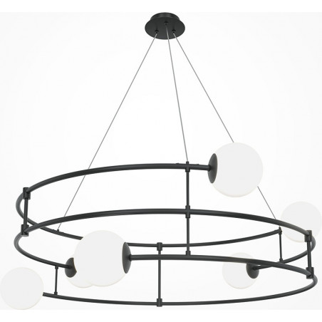 Lampa wisząca Balance Maytoni | Czarno-biała, 81cm