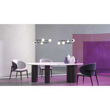 Lampa wisząca Balance Maytoni | Czarno-biała, 81cm