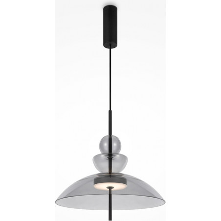 Lampa Wisząca Maytoni Bangkok LED | Szklana, Szara, 40cm