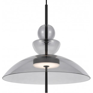 Lampa Wisząca Maytoni Bangkok LED | Szklana, Szara, 40cm