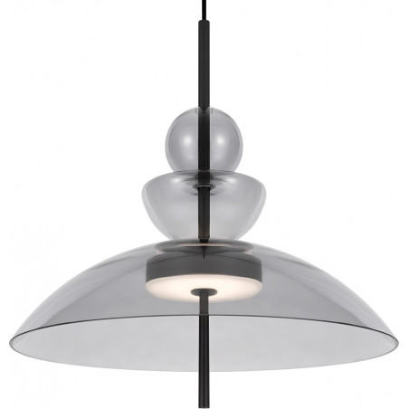 Lampa Wisząca Maytoni Bangkok LED | Szklana, Szara, 40cm