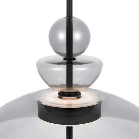 Lampa Wisząca Maytoni Bangkok LED | Szklana, Szara, 40cm